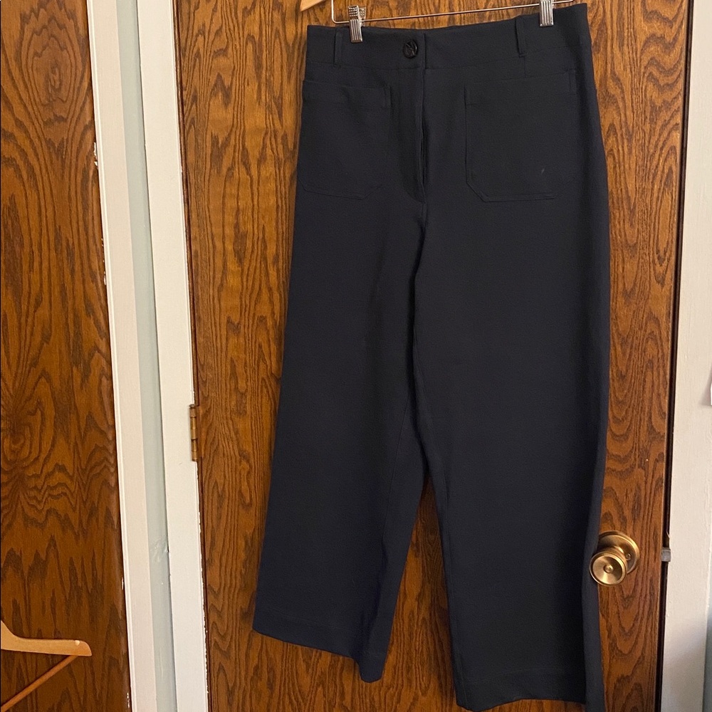 Ultra stretch Ponte Cropped Wide Leg Pants